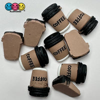 Fake Coffee Cup With Lid Miniature Flatback Cabochons Decoden Charm 10 Pcs Playcode3 Llc