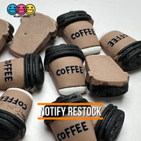 Fake Coffee Cup With Lid Miniature Flatback Cabochons Decoden Charm 10 Pcs Playcode3 Llc