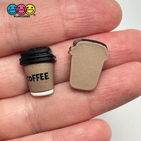 Fake Coffee Cup With Lid Miniature Flatback Cabochons Decoden Charm 10 Pcs Playcode3 Llc