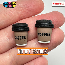 Fake Coffee Cup With Lid Miniature Flatback Cabochons Decoden Charm 10 Pcs Playcode3 Llc