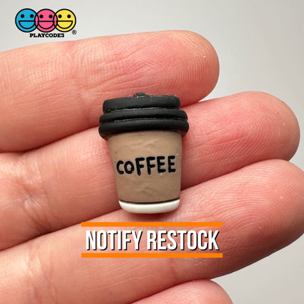 Fake Coffee Cup With Lid Miniature Flatback Cabochons Decoden Charm 10 Pcs Playcode3 Llc