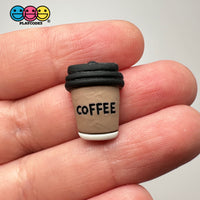 Fake Coffee Cup With Lid Miniature Flatback Cabochons Decoden Charm 10 Pcs Playcode3 Llc