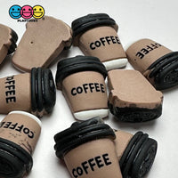 Fake Coffee Cup With Lid Miniature Flatback Cabochons Decoden Charm 10 Pcs Playcode3 Llc