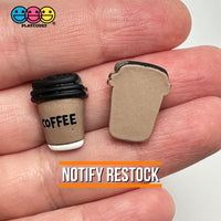 Fake Coffee Cup With Lid Miniature Flatback Cabochons Decoden Charm 10 Pcs Playcode3 Llc