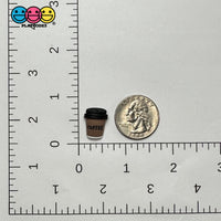Fake Coffee Cup With Lid Miniature Flatback Cabochons Decoden Charm 10 Pcs Playcode3 Llc