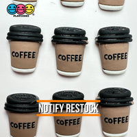 Fake Coffee Cup With Lid Miniature Flatback Cabochons Decoden Charm 10 Pcs Playcode3 Llc