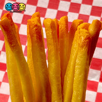 French Fries Large Realistic Imitation Fake Fast Food Chips Fried Potato Life Like Bendable Plastic