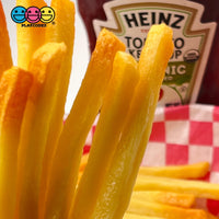 French Fries Large Realistic Imitation Fake Fast Food Chips Fried Potato Life Like Bendable Plastic