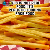 French Fries Large Realistic Imitation Fake Fast Food Chips Fried Potato Life Like Bendable Plastic