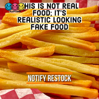 French Fries Large Realistic Imitation Fake Fast Food Chips Fried Potato Life Like Bendable Plastic