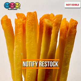 French Fries Large Realistic Imitation Fake Fast Food Chips Fried Potato Life Like Bendable Plastic