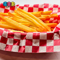 French Fries Large Realistic Imitation Fake Fast Food Chips Fried Potato Life Like Bendable Plastic