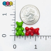 Christmas Holiday Fake Gummy Bear Red Green Flatback Cabochons Decoden Charm 16 pcs PLAYCODE3 LLC Charm
