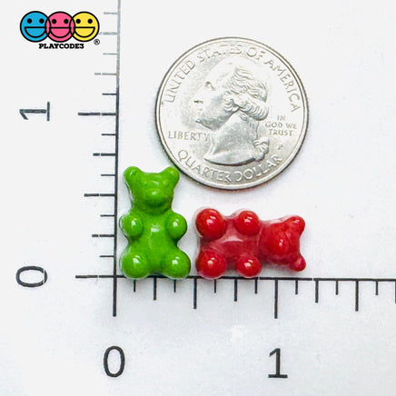 Christmas Holiday Fake Gummy Bear Red Green Flatback Cabochons Decoden Charm 16 pcs PLAYCODE3 LLC Charm