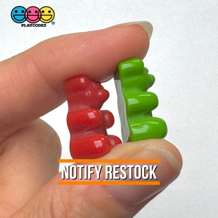 Christmas Holiday Fake Gummy Bear Red Green Flatback Cabochons Decoden Charm 16 pcs PLAYCODE3 LLC Charm