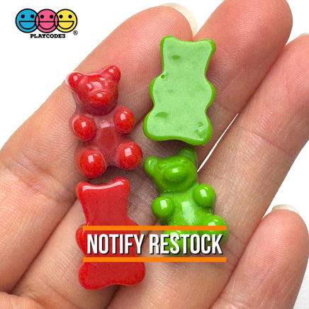 Christmas Holiday Fake Gummy Bear Red Green Flatback Cabochons Decoden Charm 16 pcs PLAYCODE3 LLC Charm