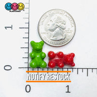 Christmas Holiday Fake Gummy Bear Red Green Flatback Cabochons Decoden Charm 16 pcs PLAYCODE3 LLC Charm