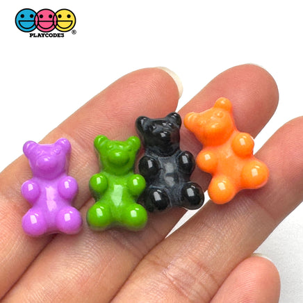 Halloween Holiday Fake Gummy Bear Orange Green Black Purple Flatback Cabochons Decoden Charm 16 pcs PLAYCODE3 LLC Charm