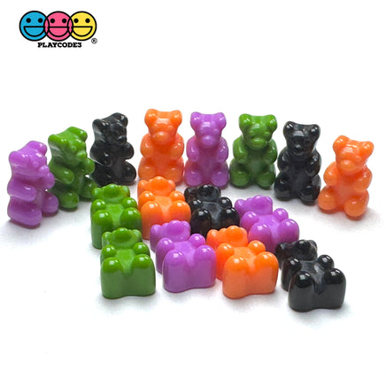 Halloween Holiday Fake Gummy Bear Orange Green Black Purple Flatback Cabochons Decoden Charm 16 pcs PLAYCODE3 LLC Charm