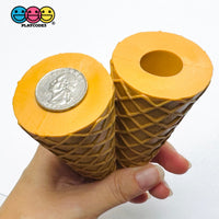 Fake Ice Cream Waffle Cone Solid Plastic Silicon Food Prop 3 pcs - Fake Food