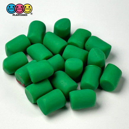 Fake Marshmallow Food Bakes Cabochons Decoden Charm 20 Pcs Green(20Pcs)