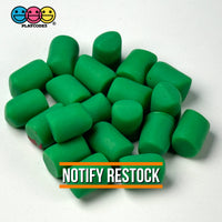 Fake Marshmallow Food Bakes Cabochons Decoden Charm 20 Pcs Green(20Pcs)