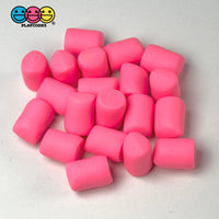 Fake Marshmallow Food Bakes Cabochons Decoden Charm 20 Pcs Hot Pink(20Pcs)