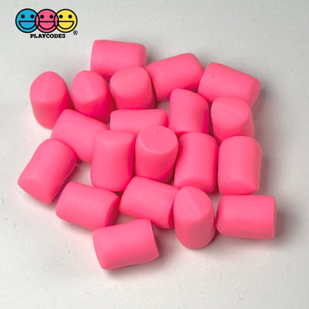 Fake Marshmallow Food Bakes Cabochons Decoden Charm 20 Pcs Hot Pink(20Pcs)
