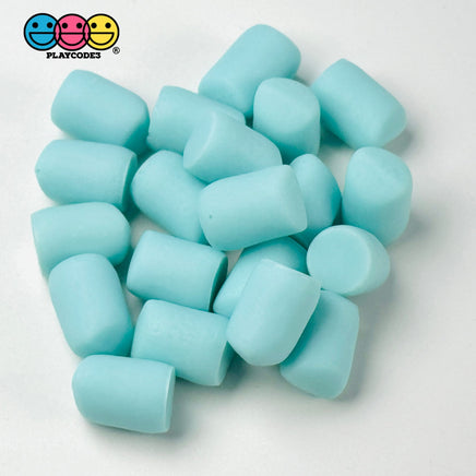 Fake Marshmallow Food Bakes Cabochons Decoden Charm 20 Pcs Light Blue(20Pcs)