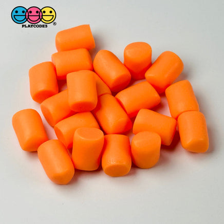 Fake Marshmallow Food Bakes Cabochons Decoden Charm 20 Pcs Orange(20Pcs)