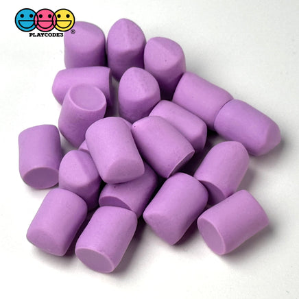 Fake Marshmallow Food Bakes Cabochons Decoden Charm 20 Pcs Purple(20Pcs)