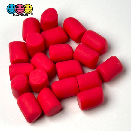 Fake Marshmallow Food Bakes Cabochons Decoden Charm 20 Pcs Red(20Pcs)