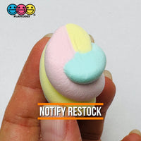 Fake Marshmallow Twist Air Dry Clay Hard Fake Food Props Fake bake Decor Pastel pink blue yellow - Fake Food
