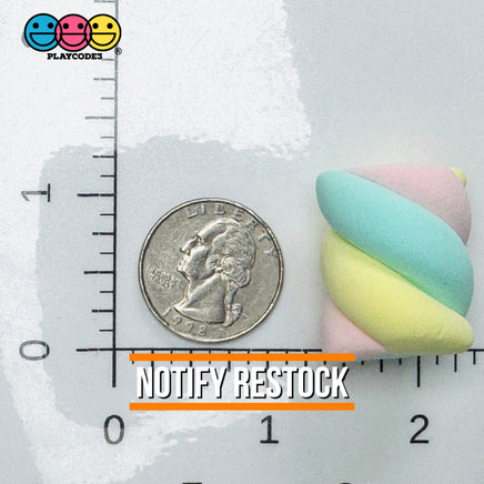 Fake Marshmallow Twist Air Dry Clay Hard Fake Food Props Fake bake Decor Pastel pink blue yellow - Fake Food
