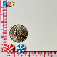 Fake Candy Swirl Peppermint Mints Mix 4Th Of July Theme Charms Polymer Clay Candies 30 Pcs Decoden