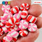Fake Candy Swirl Peppermint Mints Mix Valentines Day Theme Charms Polymer Clay Candies 30 Pcs