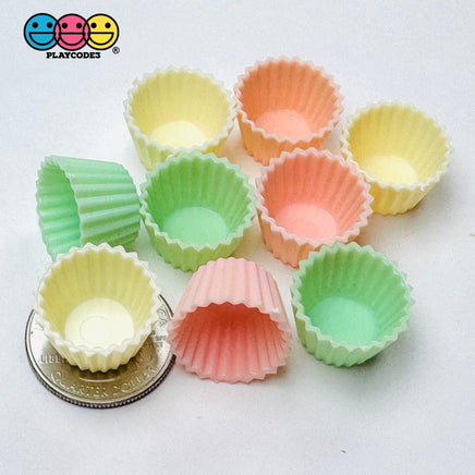 Fake Mini Cupcake Muffin Tin Mold Cabochons Decoden Charm 9/10 Pcs