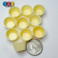 Fake Mini Cupcake Muffin Tin Mold Cabochons Decoden Charm 9/10 Pcs Cream 10Pcs