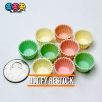 Fake Mini Cupcake Muffin Tin Mold Cabochons Decoden Charm 9/10 Pcs Mixes 9Pcs 3Pcs Each Color