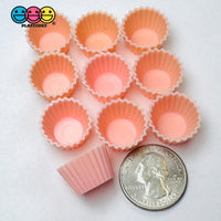 Fake Mini Cupcake Muffin Tin Mold Cabochons Decoden Charm 9/10 Pcs Pink 10Pcs