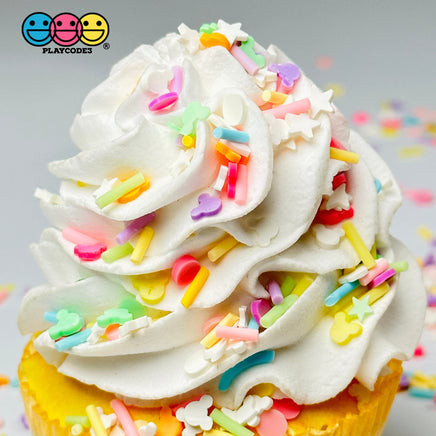 Fake Sprinkle Pastel Color Mix - Polymer Clay Sprinkles Fimo Slices Confetti Heart & Mouse Slime