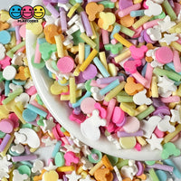 Fake Sprinkle Pastel Color Mix - Polymer Clay Sprinkles Fimo Slices Confetti Heart & Mouse Slime