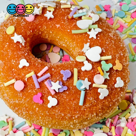 Fake Sprinkle Pastel Color Mix - Polymer Clay Sprinkles Fimo Slices Confetti Heart & Mouse Slime