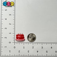 Fake Strawberry Birthday Cake Valentine’s Day Red White Pink Flatback Cabochons Decoden Charm 10 Pcs