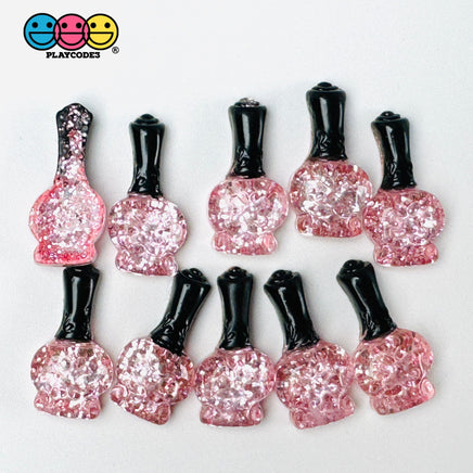Fake Tiny Nail Polish Cosmetic Flatback Cabochons Decoden Charm 8/10 Pcs Pink(10Pcs)