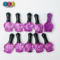 Fake Tiny Nail Polish Cosmetic Flatback Cabochons Decoden Charm 8/10 Pcs Purple(10Pcs)