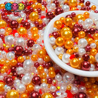 Fall Autumn 10/8/6/4/2Mm Acrylic Beads Rhinestone Faux Sprinkles Decoden Slime Supplies Jewelry