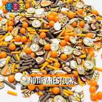 Fall Pumpkin Festival Harvest Beads Leaves Autumn 5Mm Fake Clay Sprinkles Decoden Fimo Jimmies 10