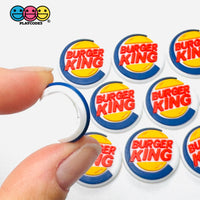 Shoe Charms WITHOUT Buckle Botton Bendable Fast Food Burger Flatback Cabochons Slime Supply Fake Backe Decoden 10 pcs