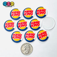 Shoe Charms WITHOUT Buckle Botton Bendable Fast Food Burger Flatback Cabochons Slime Supply Fake Backe Decoden 10 pcs